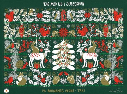 Danmark - Julemærkeark 2023 - Takket julemærkeark