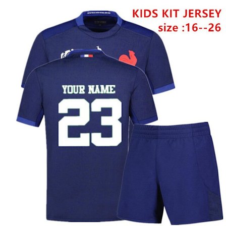 2023 fransk dam junior kostym för barn Rugby Jersey Set 20