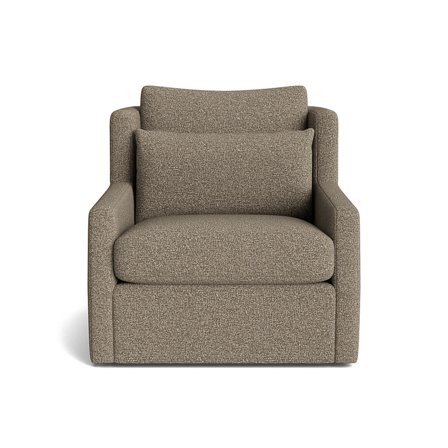 Comfy Sessel in Lodge Dunkelbeige, bequemer Polstersessel mit Struktur, einzigartiges Design, auffälliger moderner Sessel, Breite 73cm