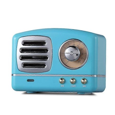 Trådløse stereo retro højttalere, bærbare bluetooth gamle højttalere med kraftfuld lyd, besvarelse af opkald, understøtter TF-kort, små udendørs 