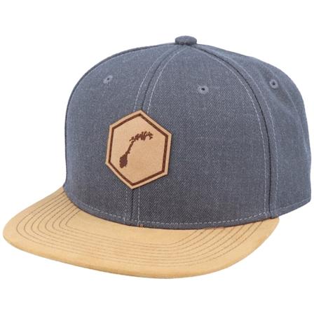 Iconic - Gris snapback Casquette - Norway Map Patch Dark Heather Grey/Suede Snapback @ Hatstore