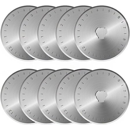 10-pak Rotary Cutter Blade 45mm Rotary Blade til Håndværk Quiltning Scrapbooking Syning Kompatibel med Fiskar Olfa Martelli Dremel Truecut Stof