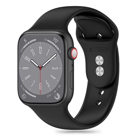 Tech-Protect silikonihihna Apple Watch 4 / 5 / 6 / 7 / 8 / 9 / SE (38 / 40 / 41 mm) - musta