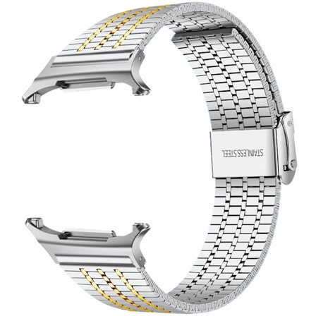 Klockarmband Samsung Galaxy Watch Ultra 47mm Milanese klockarmband i rostfritt stål - Silver + Guld