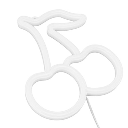 Led Neon Nattljuslampa Usb-driven Dekorativ Väggfrukt Neon Skylt Ljus För Bröllopsfest Röd Belysning Körsbärsform