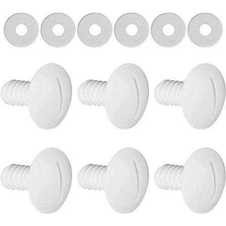 6 stk. udskiftning af poolhjulsskruer til 180 280 C55 poolrenser med ekstra skiver, C55 C-55 reservedele