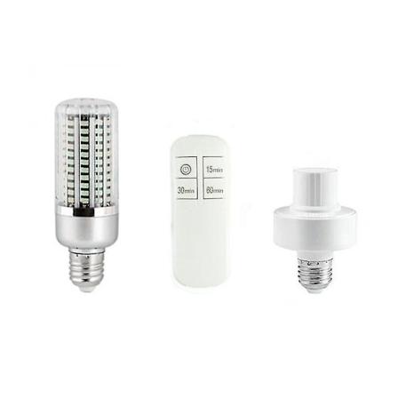 UVC Ultraviolet Desinfektionslampe 40w Majs Lyspære Led Bakteriedræbende Lampe Fjernbetjening Timer Ster