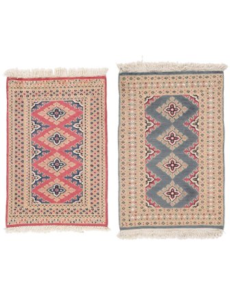 Hand Knotted Pakistan Bokhara 2Ply Rug 64X96 Wool Brown/Dark Grey Small