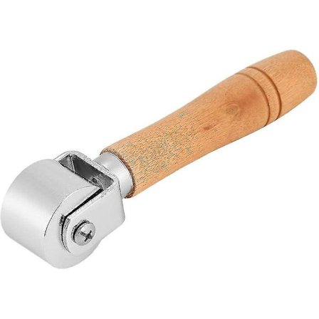 Træhåndtag Læderbakke Værktøjer Kantpresse Metalrulle 100mm,60mm,26mm, Sølv Tone(26mm) Hy