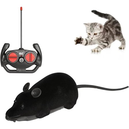 Kauko-ohjattava Hiiri Kissalelu, Interaktiivinen Liikkuva Kissalelu Langaton Elektroninen RC Rotta Hiiret Lemmikkilelut