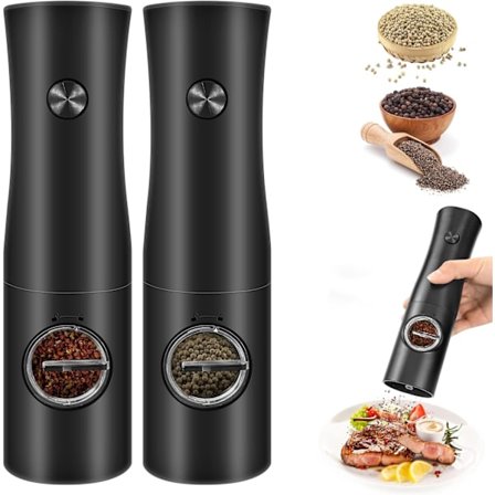 Suola- ja pippurimyllysarja, 2 kpl sähkömylly kahvimylly