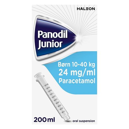 Panodil Junior 24 mg/ml oral suspension 200 ml, Medicin & Pleje, Smerter & Feber, Hovedpine