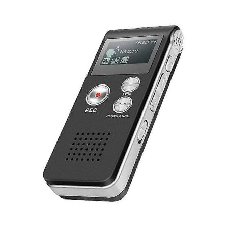 Paranormal Spøkelsesjakt Utstyr Digital EVP Stemmeaktivert Opptaker USB US 8GB (Svart)