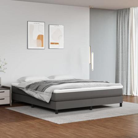 Vidaxl Pocketresårmadrass Grå 160x200x20 Cm Konstläder Grå