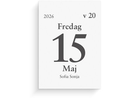 Burde Dagblock 2026 75x107mm - Lyreco - Almanackor och kalendrar - Väggkalendrar - Dagblock