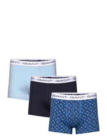 Monogram G Print Trunk 3-Pack Boksershorts Marineblå GANT*Betinget Tilbud