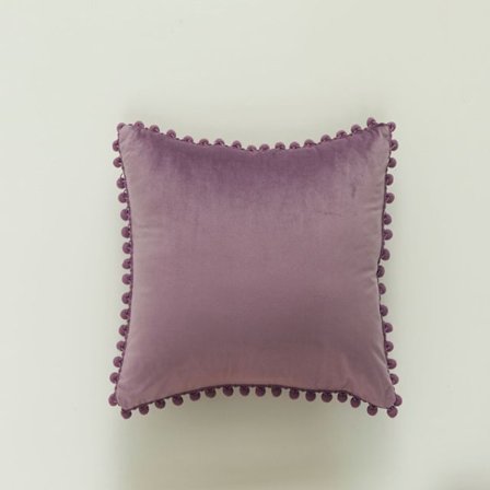 Örngott Pompoms Edges Ultra Soft Velvet Cover Soffa Soffa Svankkuddar Case