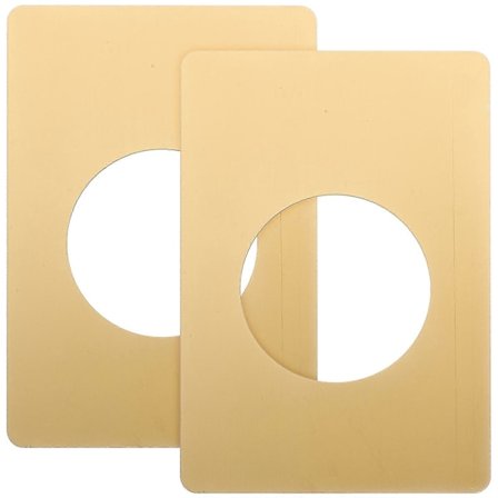 2 stk Dørlås Reparasjonsplate Boltdeksler Plate Rustfritt Stål Dørhåndtak Plater