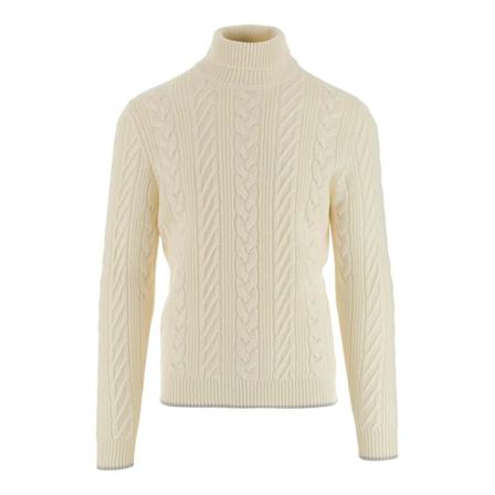 Peserico, Turtlenecks Wit, Heren, Maat:M