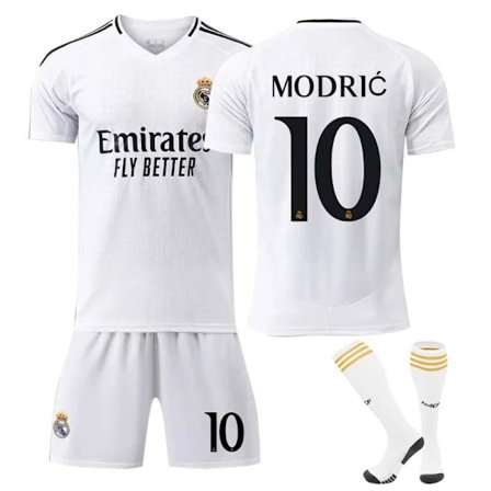 2425 Real Madrid jalkapalloasu Modric pelipaita setti sukkineen