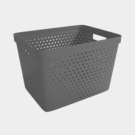 Cesto di plastica Nordiska Plast Store It Star Basket, grigio, 358 x 271 x 240 mm, 19 litri
