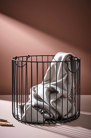 Jotex - Koszyk Druciany Matowy czarny - PIKE - Kup Meble do przedpokoju firmy Jotex