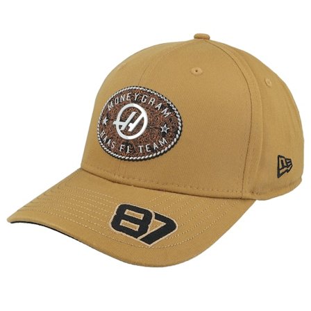 New Era - Motor Bruin adjustable Cap - Haas F1 25 Austin Bearman 9SEVENTY Wheat Adjustable @ Hatstore