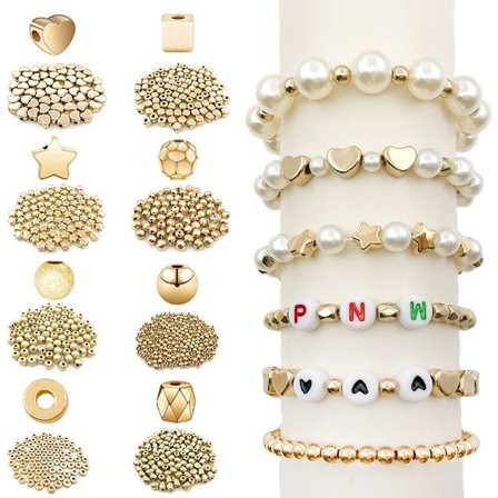 800 st Pärltillverkningssats Runda Distanspärlor