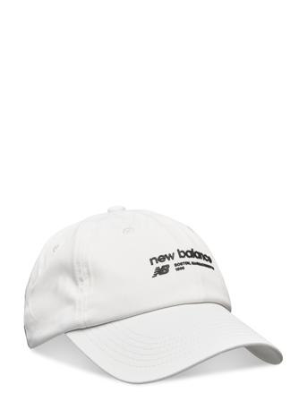 Linear Heritage 6 Panel Hat Accessories Headwear Caps Hvit New Balance*Betinget Tilbud
