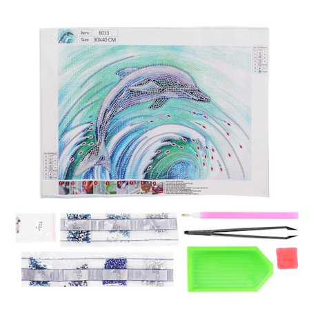 Rhinestone Maleri Søde Dyr Elefanter Mønster DIY Kunsttegning til DIY Håndværk Hjemmedekoration GaveB033