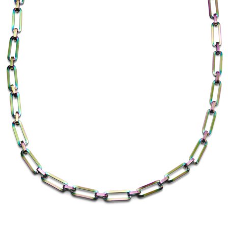 Collier chaîne en acier multicolore Connor Amager pour hommes - Chaînes en acier