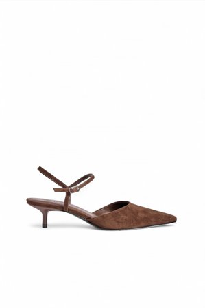 Premium Selection Pumps aus Wildleder - Lederschuhe - Braun - EU 38