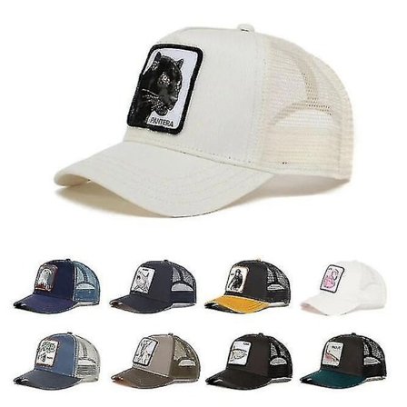 Voksen Sort Panther Mesh Cap Sommer Baseball Cap Trucker Cap W-WELLNGS