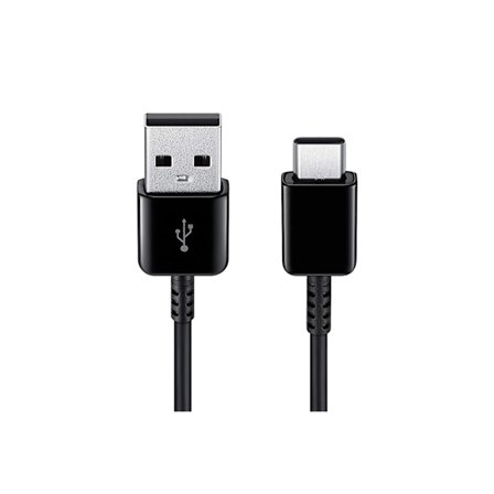 Samsung USB Type C-ladekabel og synkroniseringskabel – Samsung USB-A til USB-C ladekabel for rask lading av mobiltelefoner og nettbrett – 1 m – Svart