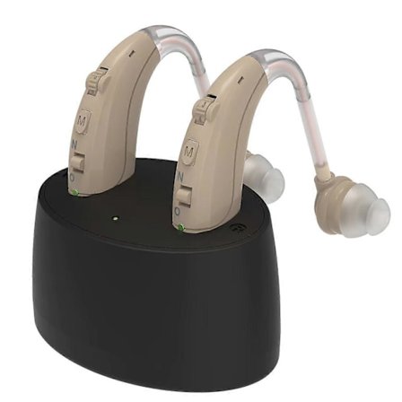 Oppladbare Bluetooth høreapparater kompatible med eldre med støyreduserende høreforsterker kompatibel med voksne