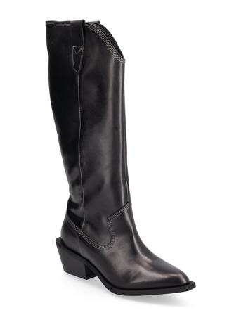Biamona Western Boot High Höga Stövlar Svart Bianco