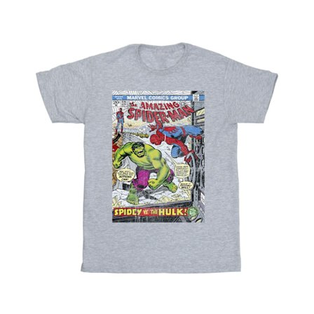 Marvel Herr Spider-Man VS Hulk Cover T-shirt 3XL Sports Grey