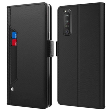 Snyggt Sony Xperia 1 III fodral med sminkspegel - Svart