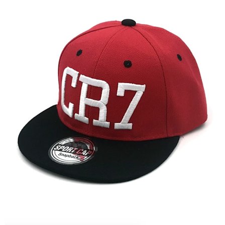 CR7 Bokstäver Broderad Keps Barn Basebollkeps med Färgblockering Kråka Utomhus Street Dance Hip Hop Keps Platt Skärm Keps