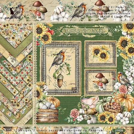 24 st 6x6'' Höst Pumpa Mönster Bakgrund Pad Papper För Scrapbooking Dekor Journal Album Diy Memopads Handgjorda