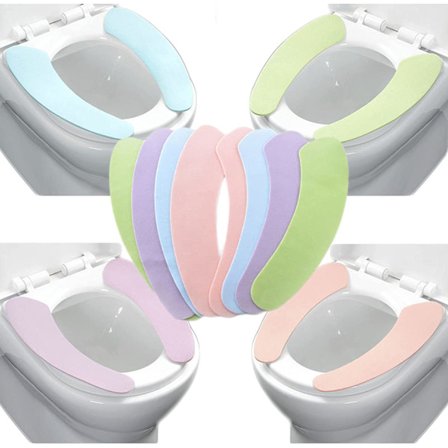 4 par varme toiletbrætbetræk til badeværelset, kan rengøres og genbruges