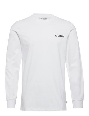 Casual Long Sleeve Tee T-shirts Long-sleeved Vit HAN Kjøbenhavn