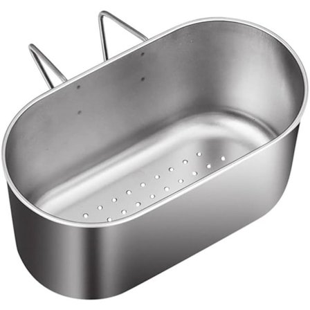 Vaskhjørnesi, madresteropsamler: Vask frugtkurv i rustfrit stål, vask filter til madrester, køkkenaffald