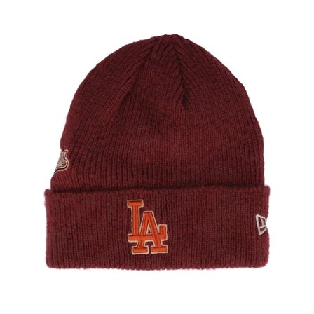 New Era - MLB Rot Cuff Mütze - Los Angeles Dodgers World Series Patch Beanie Red Cuff @ Hatstore