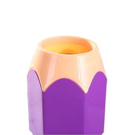 Student Skrivebordsstativ Blyant Holder ABS Studenter Blyant Form Dobbel Bruk Kreativ Blyant Holder Kreativ Flerfarget Blyant (d-) purple pink