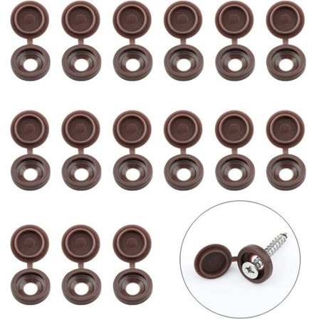 100 kpl Ruskea Saranojen Ruuvin Kannen Muoviset Ruuvin Kannen Kalusteille
