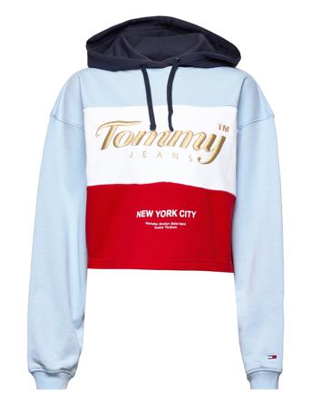 Tjw Crop Archive Hoodie Hoodie Trøje Multi/mønstret Tommy Jeans