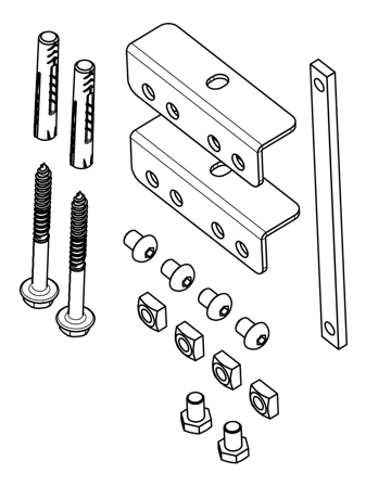 VOGELS Connect-It PFA 9126 PFB 34XX monteringssett - for LCD-skjerm - svart