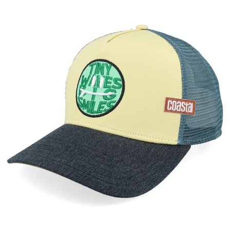 Coastal - Beige trucker Caps - Hft Tinywaves Khaki/Grey A-Frame Trucker @ Hatstore