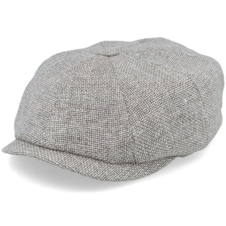 Stetson - Grey - flatcap - Cap - Hatteras Virgin Wool/Linen Light Grey Flat Cap - Hatstore